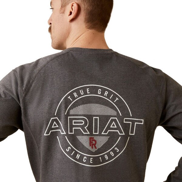 Ariat FR Long Sleeve T-Shirt in Charcoal Heather